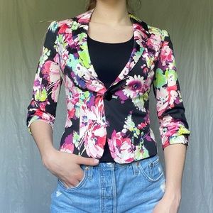 NWT Deadstock Candies XS Floral Button Blazer Jacket